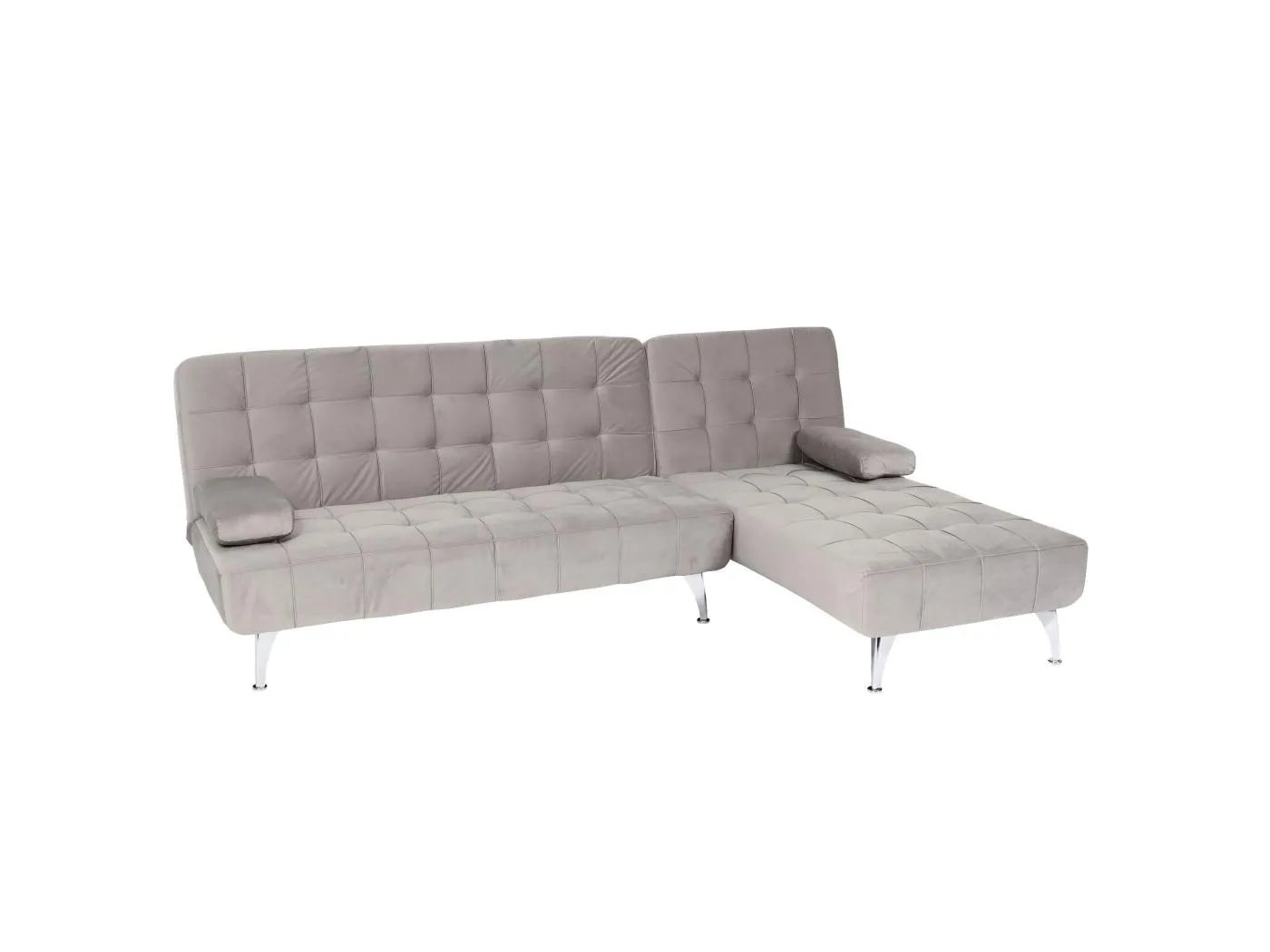 Schlafsofa MCW-K22, Samt grau