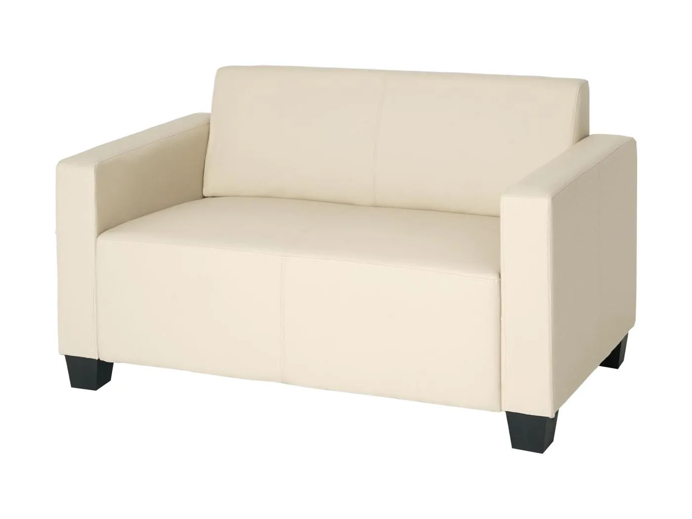 2er Sofa Moncalieri Kunstleder, Creme