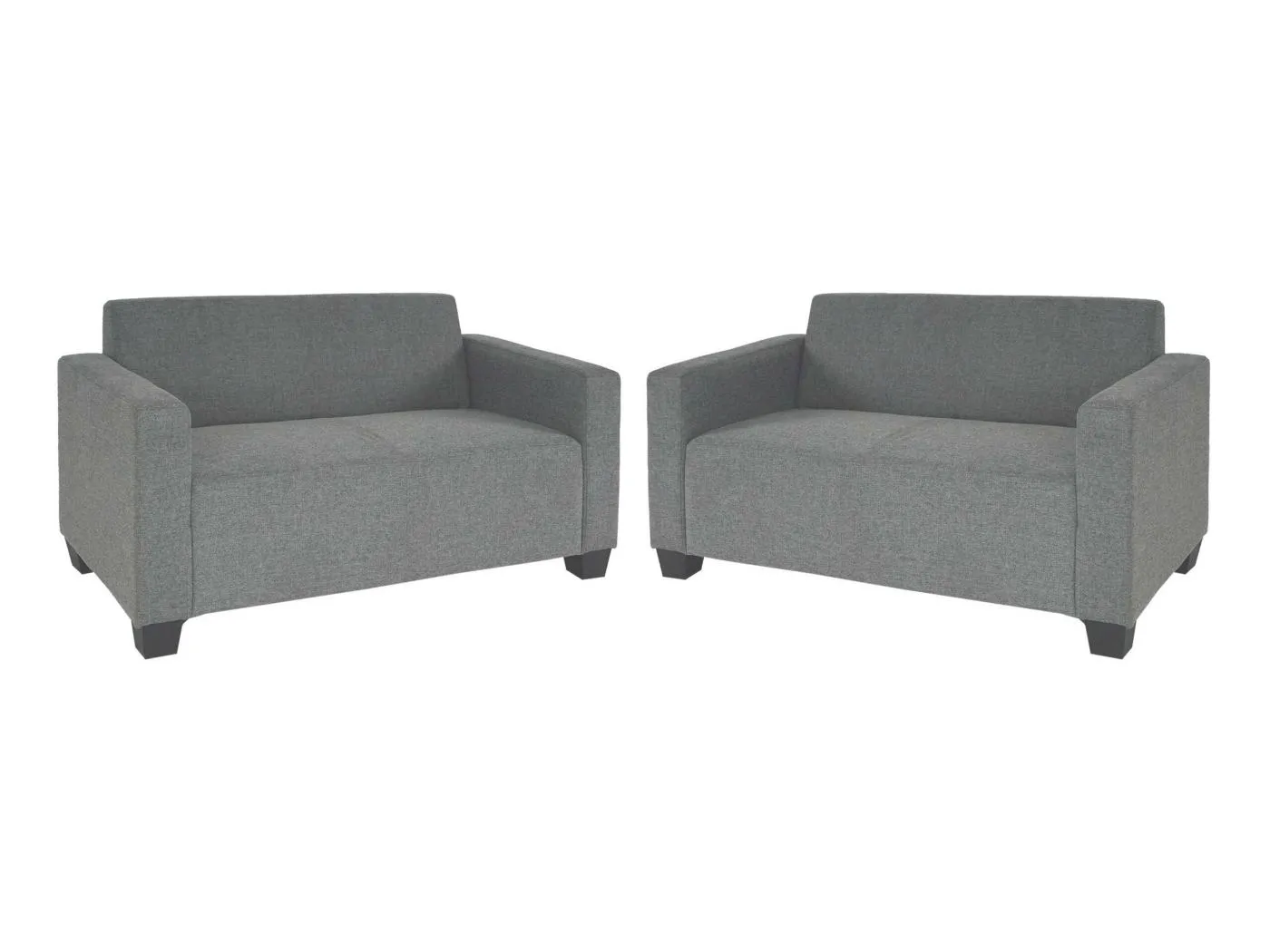 Sofa-Garnitur Moncalieri (2er-Set), Grau