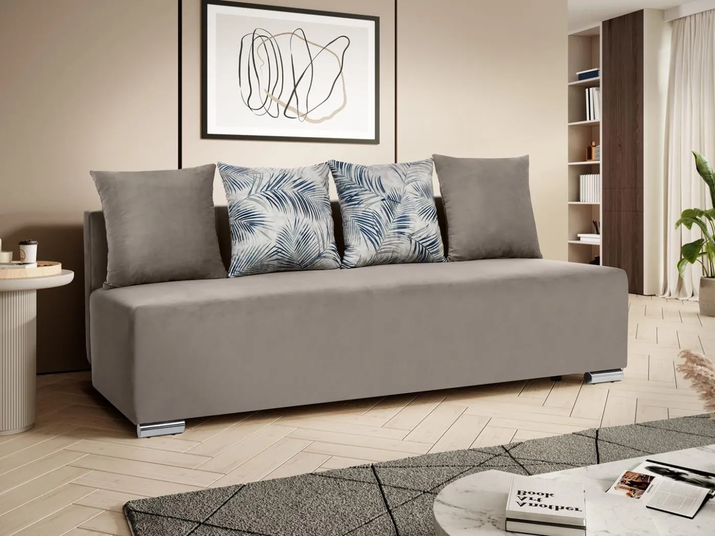 Sofa mit Schlaffunktion RILLO Cappuccino