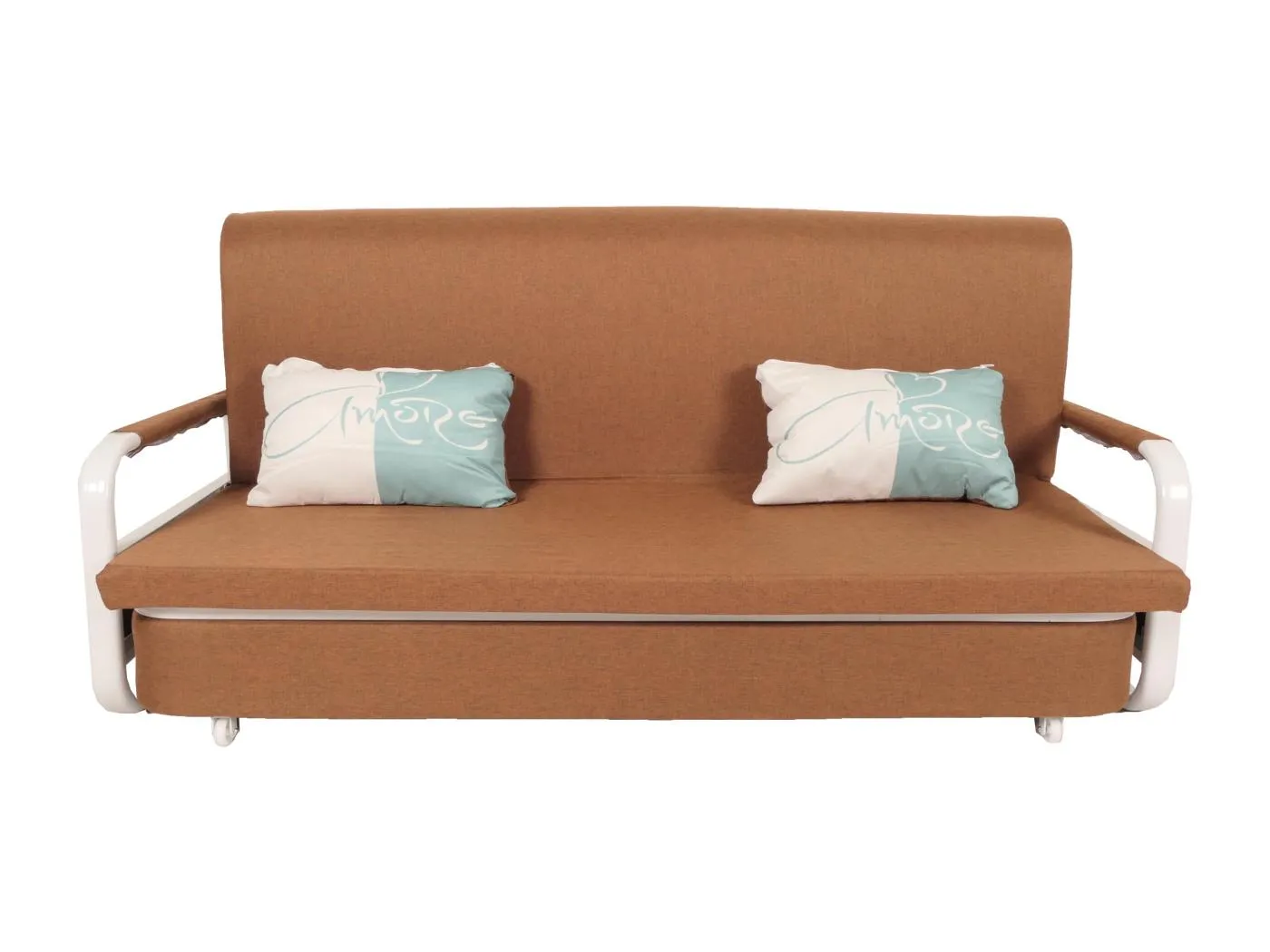 Schlafsofa MCW-M83, Stoff/Textil braun