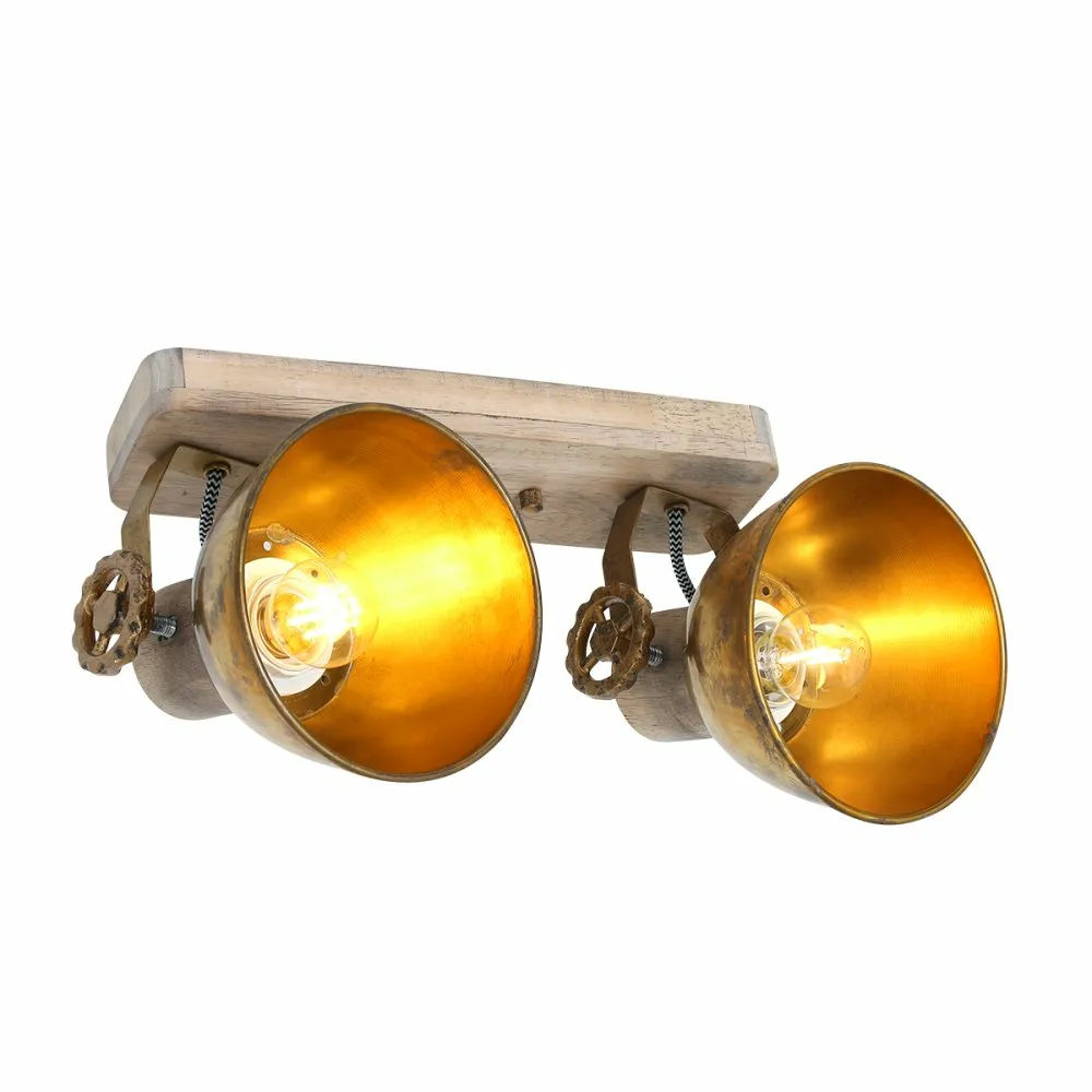 Steinhauer Gearwood Deckenleuchte Deckenlampe Deckenlicht Lampe Bronze 2 Flammig B-Ware
