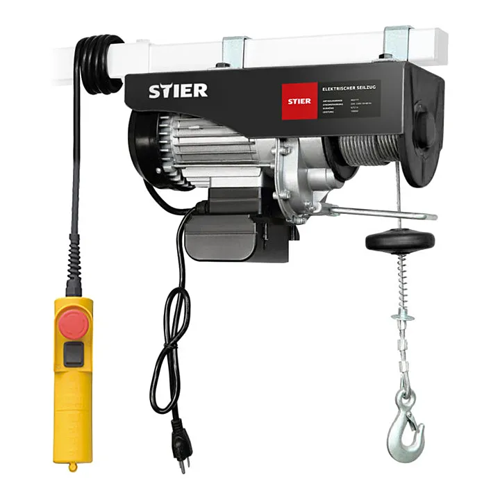 Elektrischer Seilzug Tragkraft 500kg Leistung 900 W Transport Hebetechnik B-Ware