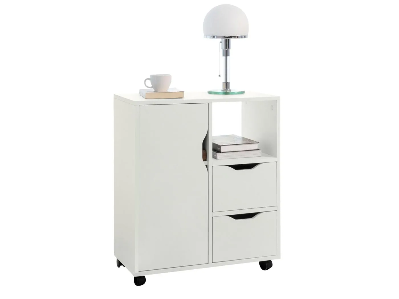 Druckertisch FBT105-W 60 x 75 x 35 cm Weiß