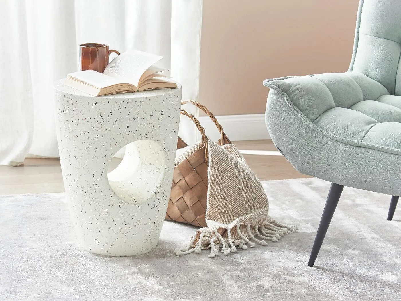 Beistelltisch EDOLO Cremeweiss