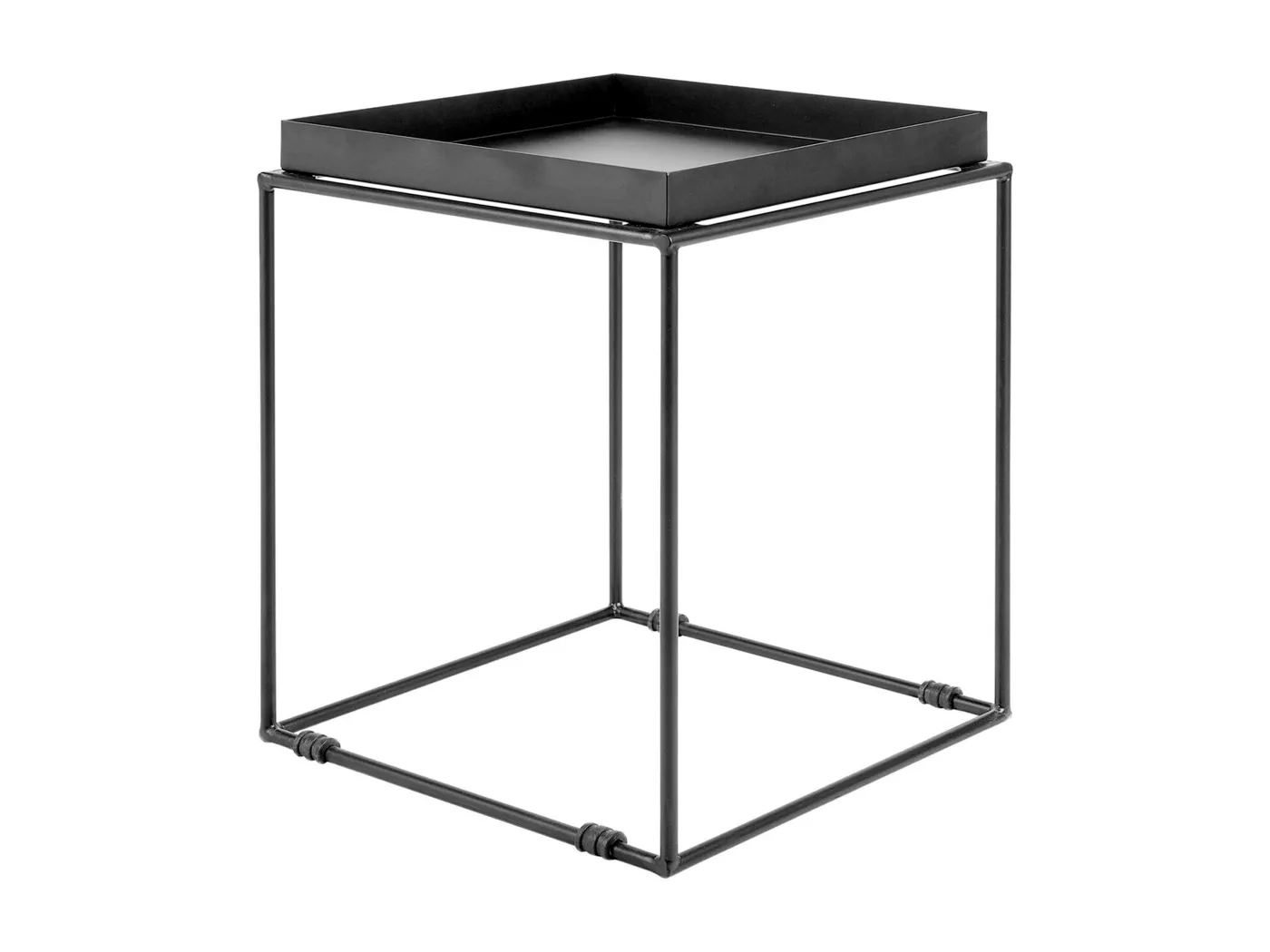 Beistelltisch aus Metall in Schwarz Couchtisch Blumentisch Saxon