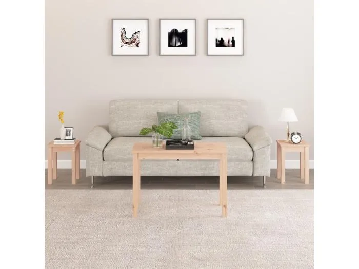 Satztische 3 Stk. Massivholz Kiefer