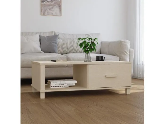 Sideboard HAMAR Honigbraun 100x55x35 cm Massivholz Kiefer