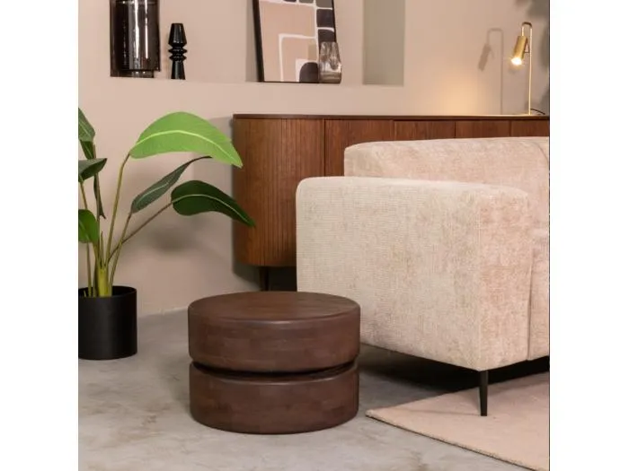 Milly Couchtisch - Espresso - Mangoholz - 50 cm