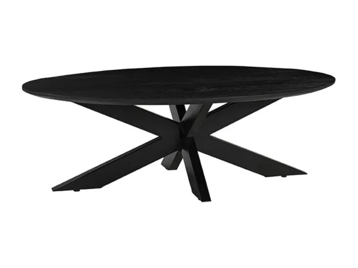 James Couchtisch - Schwarz - Mangoholz - 130 cm