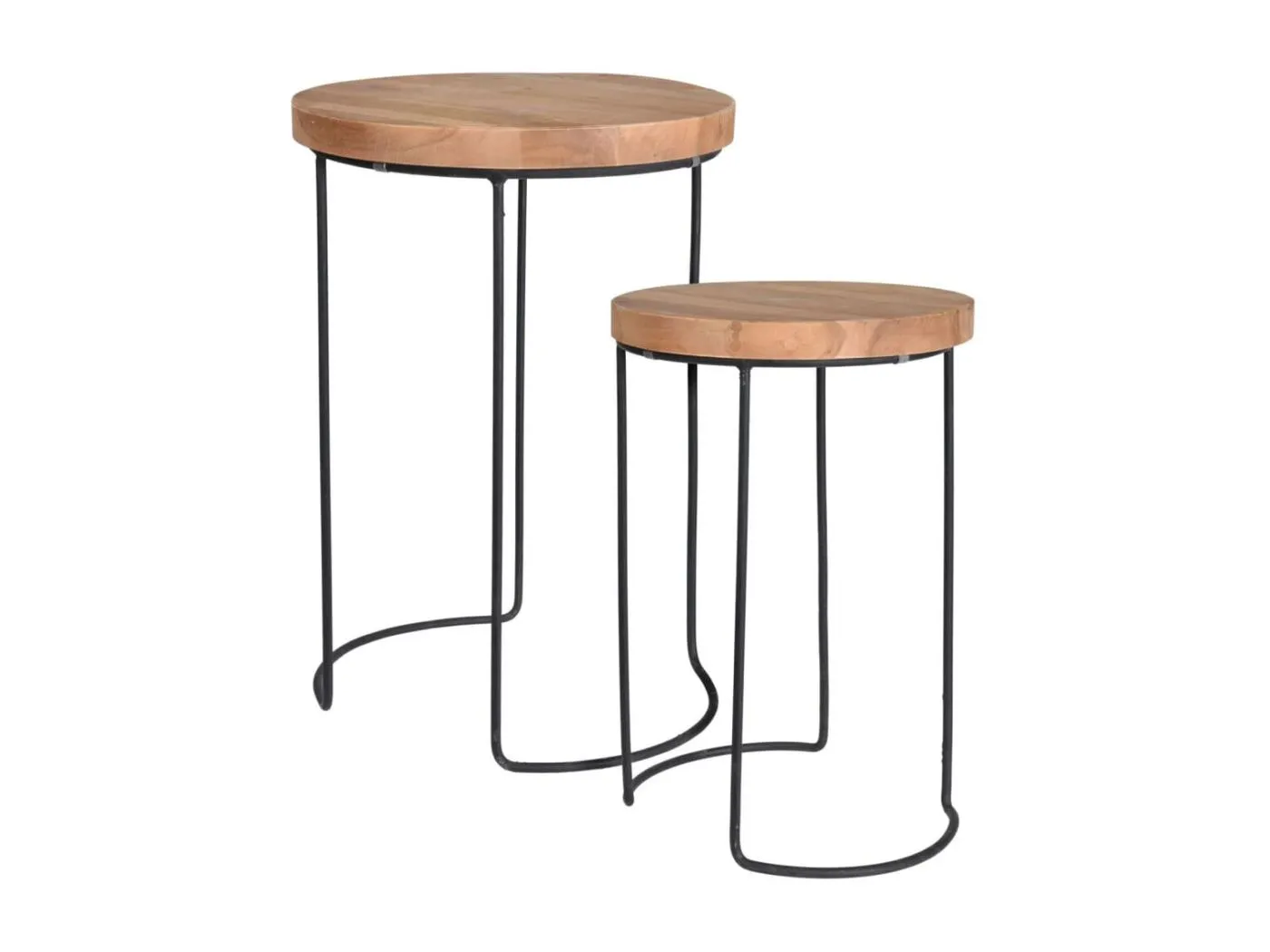 2-tlg. Beistelltisch-Set Teak