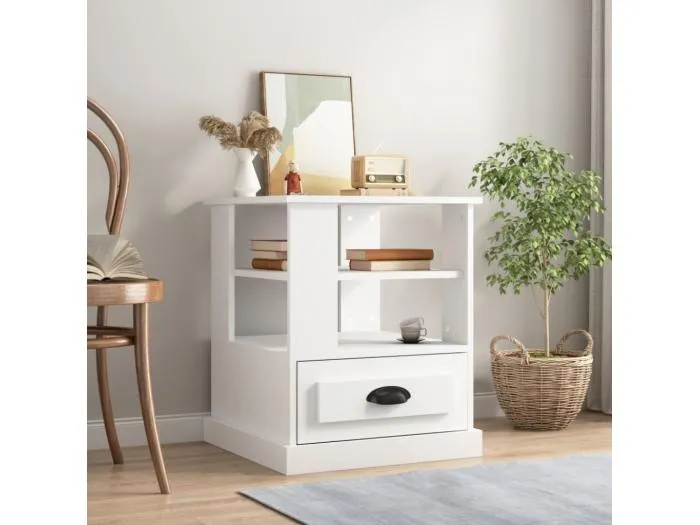 Beistelltisch Weiß 50x50x60 cm Holzwerkstoff