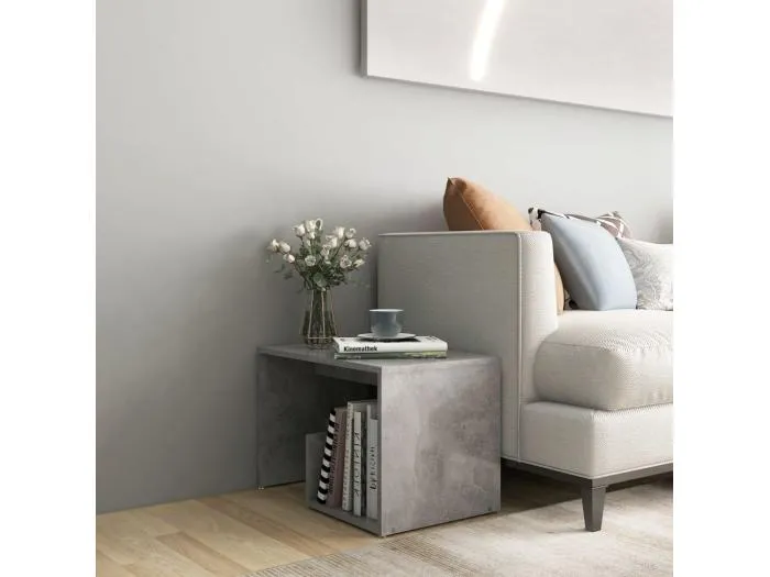 Beistelltisch Betongrau 59x36x38 cm Holzwerkstoff