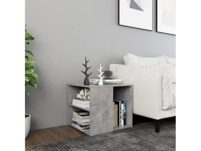 Beistelltisch Betongrau 50x50x45 cm Holzwerkstoff