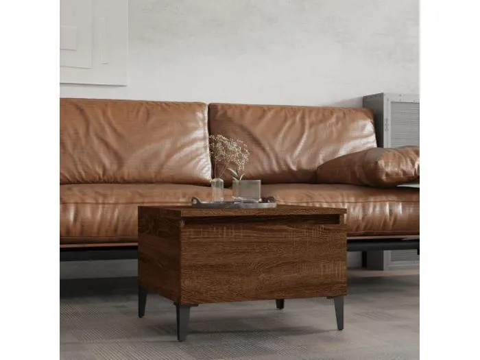 Beistelltisch Braun Eichen-Optik 50x46x35 cm Holzwerkstoff