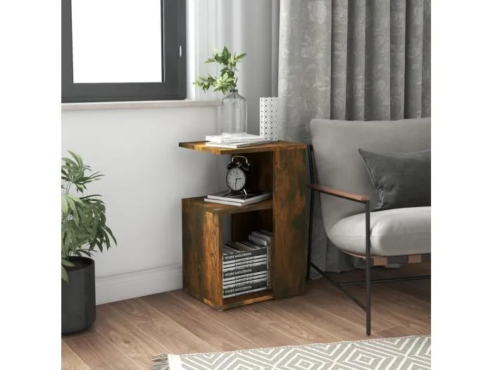 Beistelltisch Räuchereiche 36x30x56 cm Holzwerkstoff