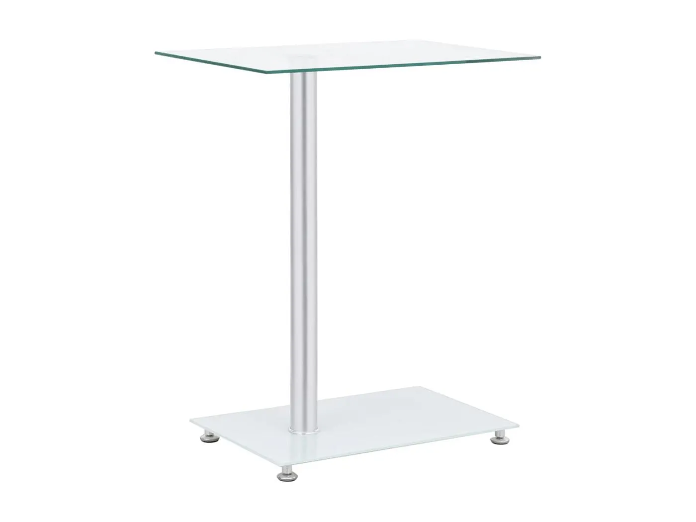 Beistelltisch U-Form Transparent 45x30x58 cm Hartglas
