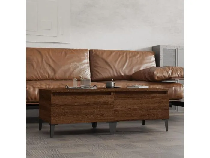 Beistelltische 2 Stk. Braun Eiche 50x46x35 cm Holzwerkstoff