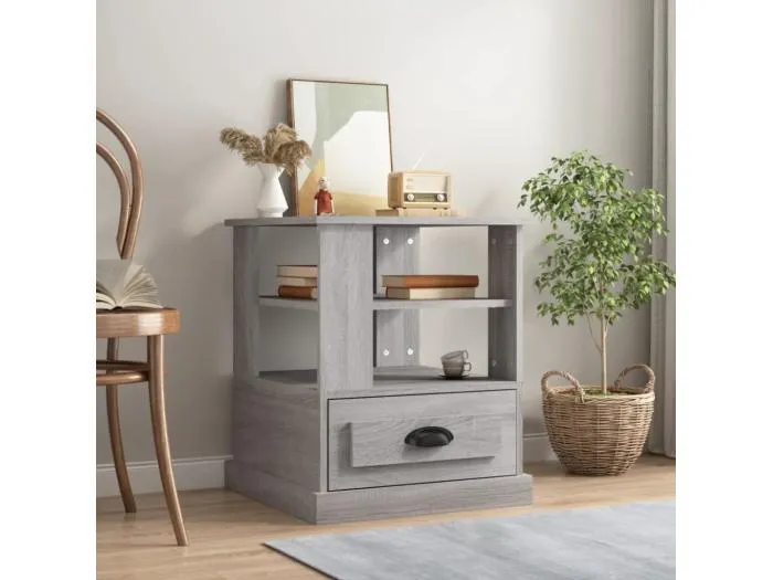Beistelltisch Grau Sonoma 50x50x60 cm Holzwerkstoff