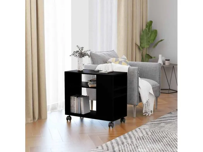 Beistelltisch Schwarz 70x35x55 cm Holzwerkstoff