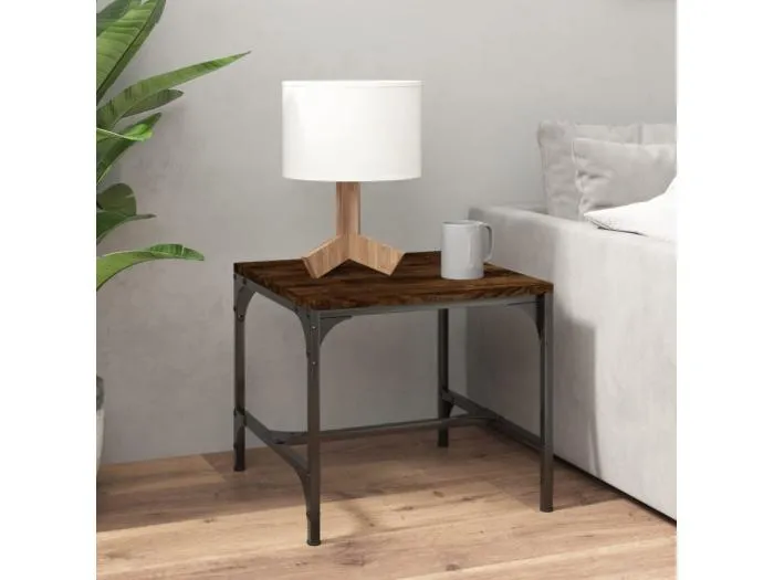 Beistelltisch Räuchereiche 40x40x35 cm Holzwerkstoff