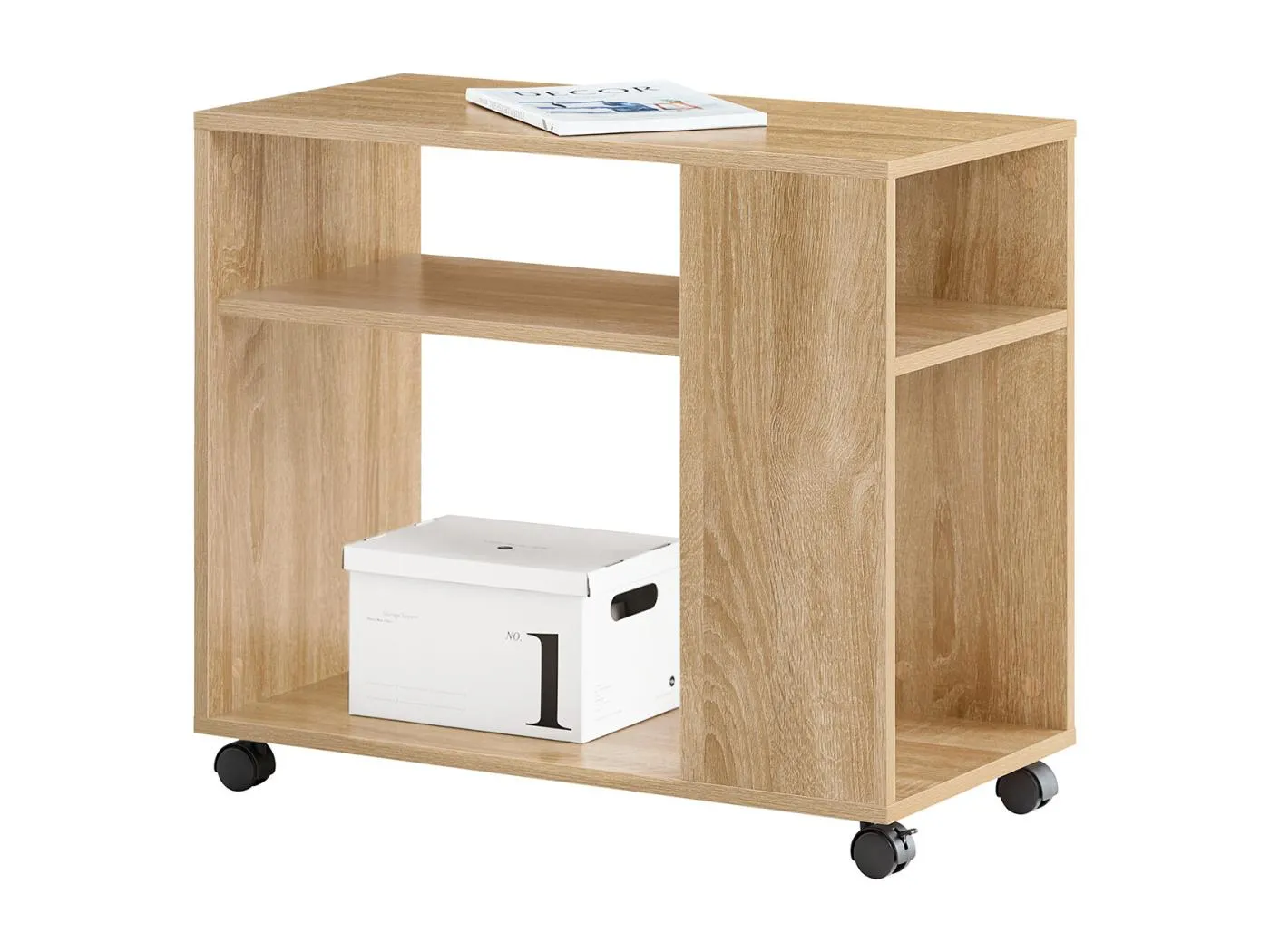 Beistelltisch FBT34-N 70 x 60 x 35 cm Natur