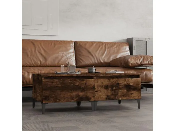 Beistelltische 2 Stk. Räuchereiche 50x46x35 cm Holzwerkstoff