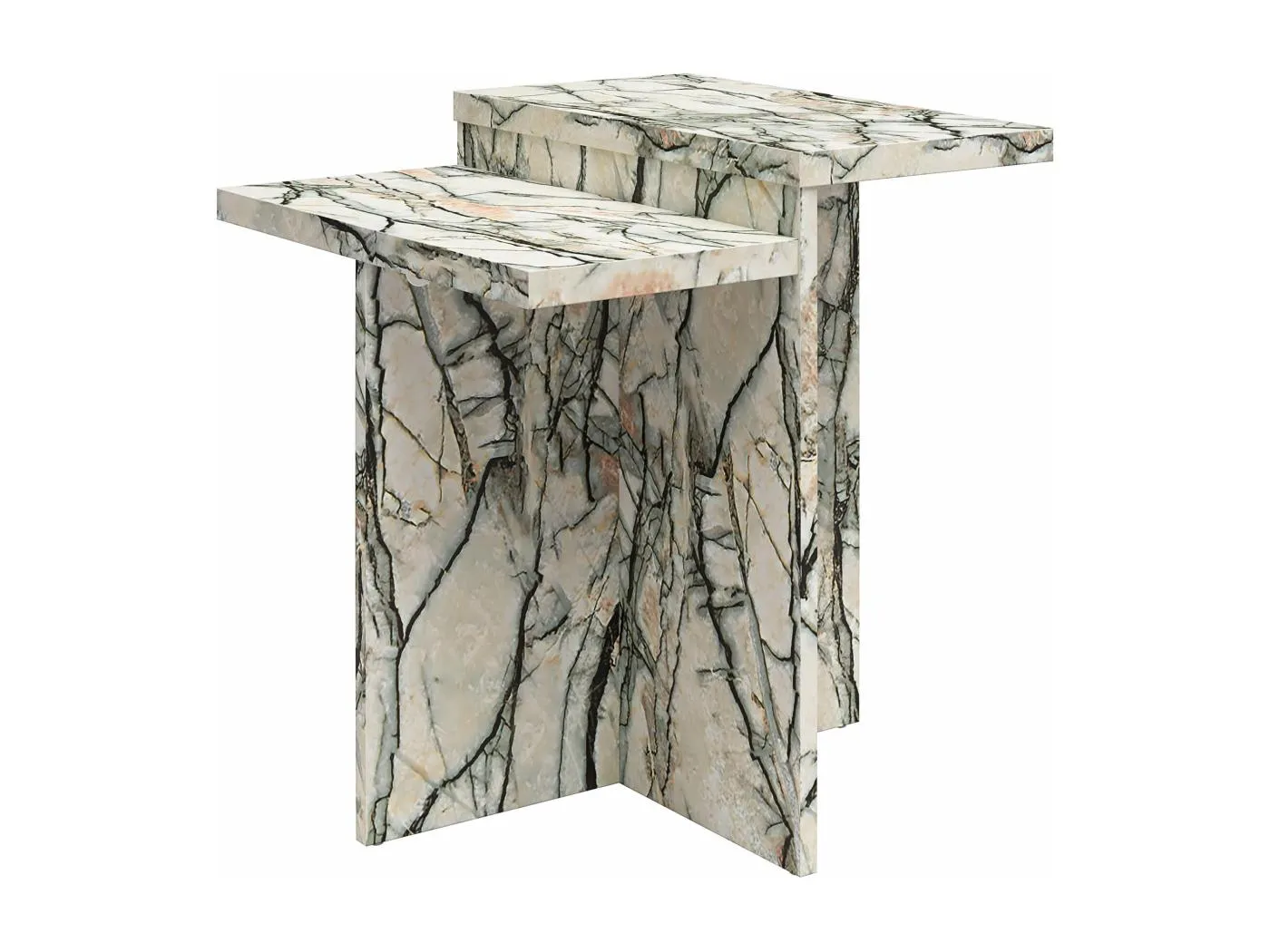 Brielle | Couchtisch in Marmoroptik Onyx