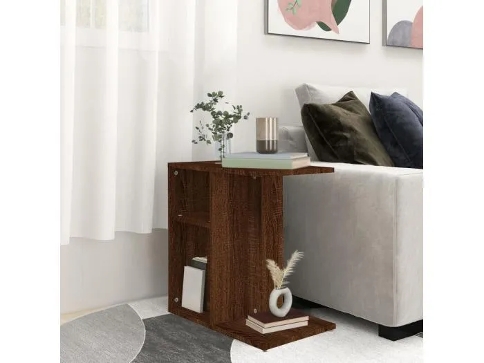 Beistelltisch Braun Eichen-Optik 50x30x50 cm Holzwerkstoff