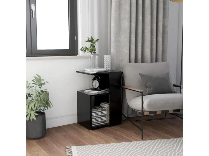 Beistelltisch Schwarz 36x30x56 cm Holzwerkstoff