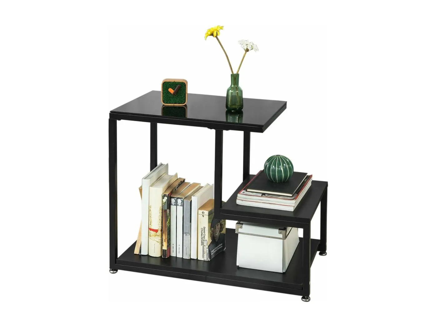 Beistelltisch FBT65-SCH 65 x 55 x 35 cm Schwarz