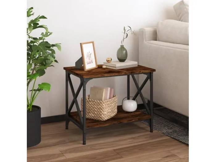 Beistelltisch Räuchereiche 55x38x45 cm Holzwerkstoff