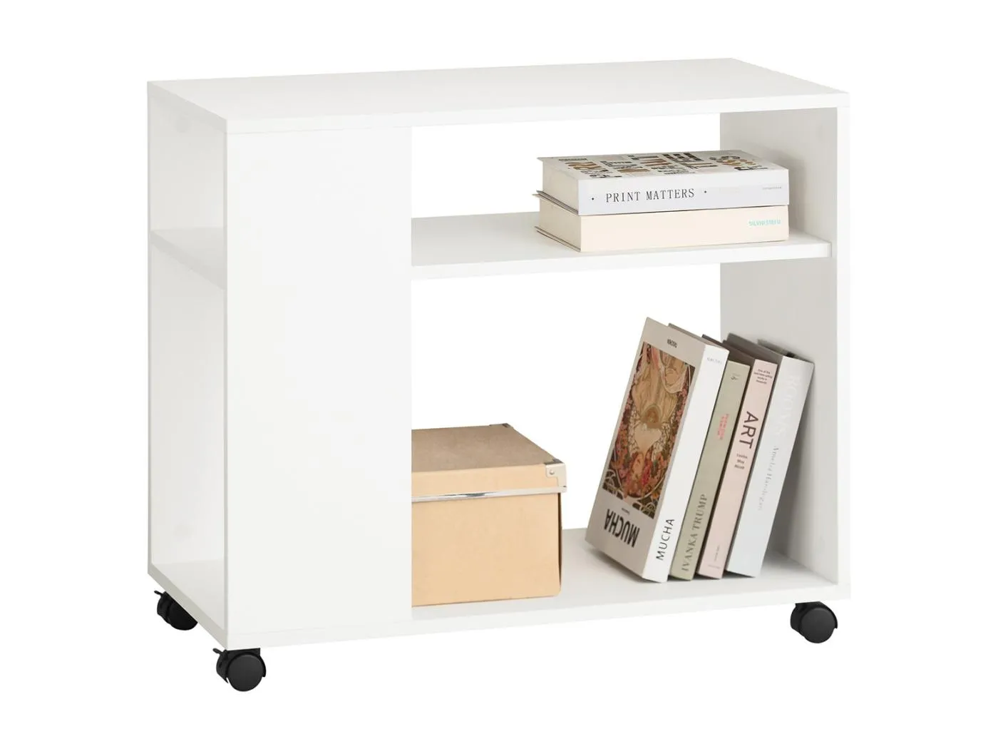 Beistelltisch FBT34-W 70 x 60 x 35 cm Weiß