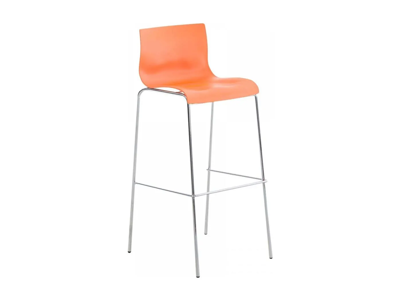 Barhocker - Kunststoff & chrom - orange - Hoover