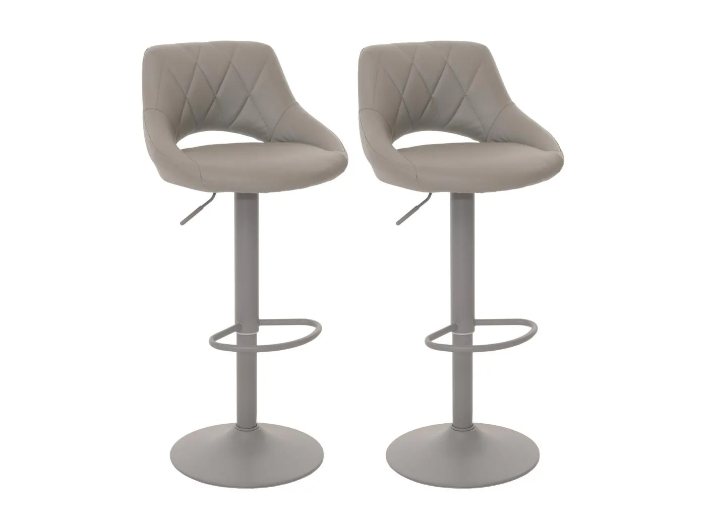 2er-Set Barhocker MCW-N64, Grau