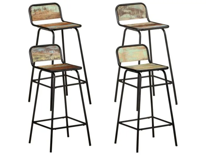 Barstühle 4 Stk. Altholz Massiv