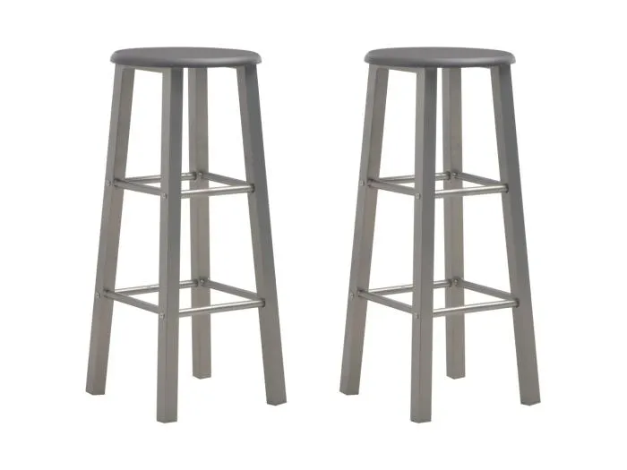 Barhocker 2 Stk. Anthrazit MDF