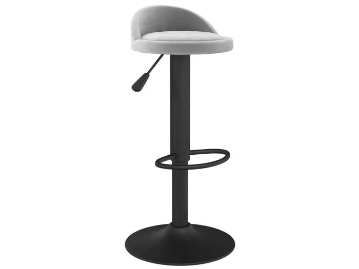 Barhocker Hellgrau Samt