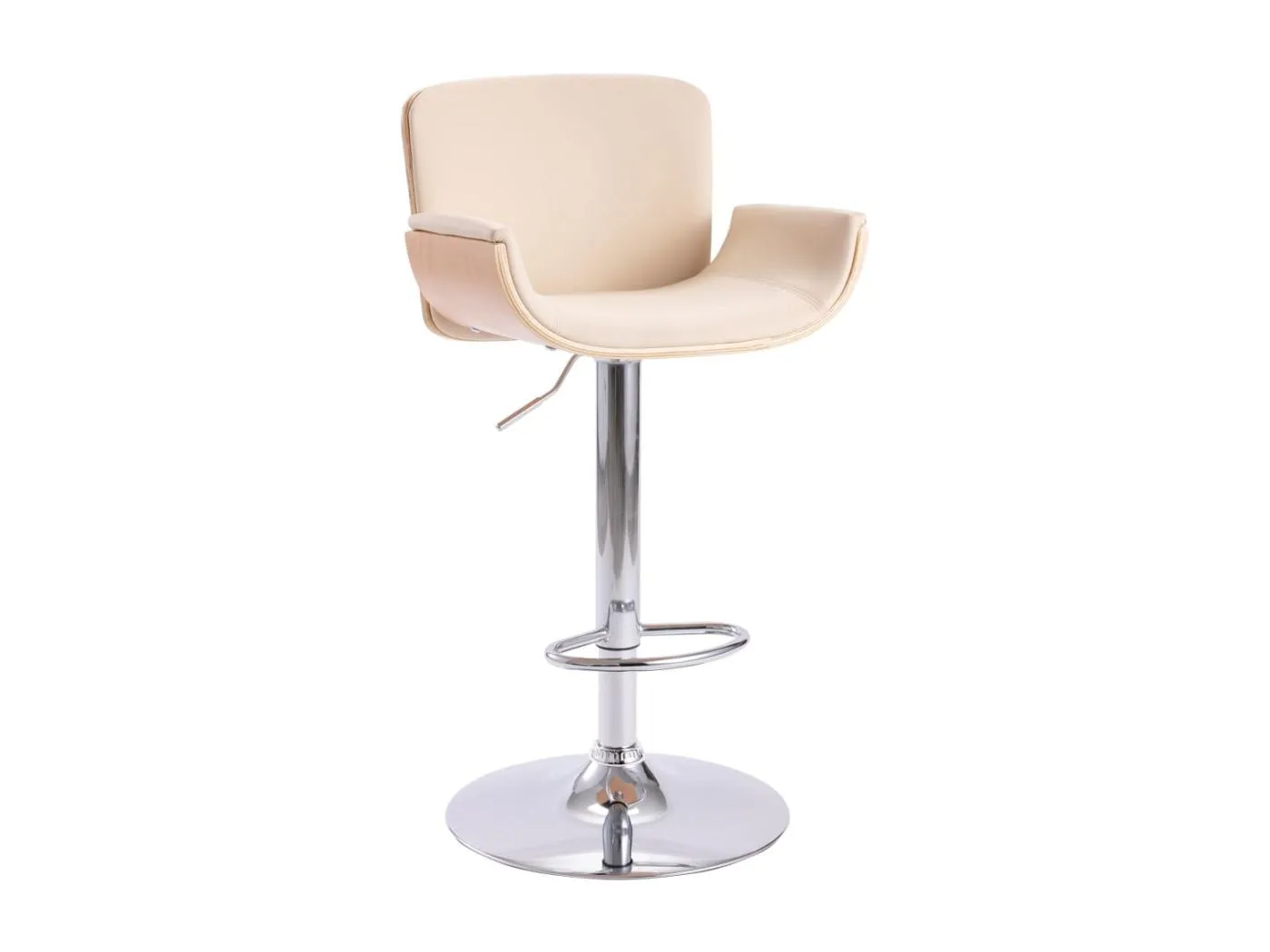 Barhocker Creme Kunstleder