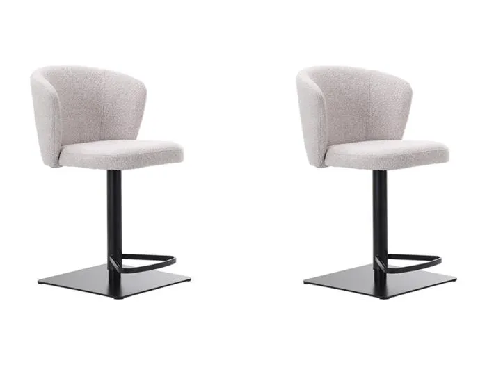 Barhocker Wave - Natur - Boucle - 2er-Set