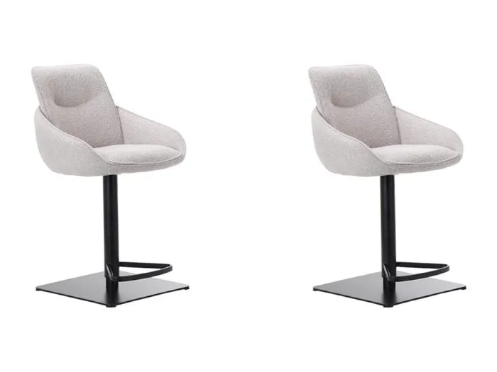 Barhocker Beauty - Natur - Boucle - 2er-Set