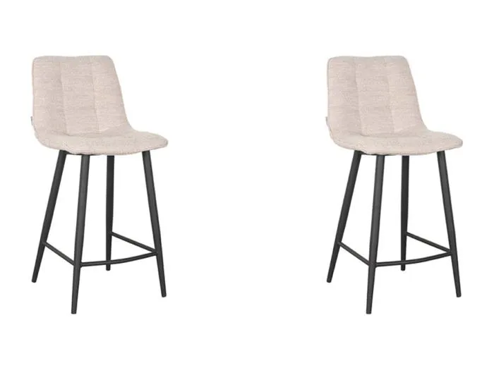 Barhocker Jelt - Natur Boucle - 42x46x92 cm - 2er-Set
