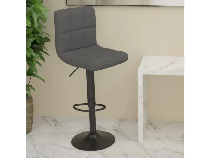 Barhocker Dunkelgrau Stoff