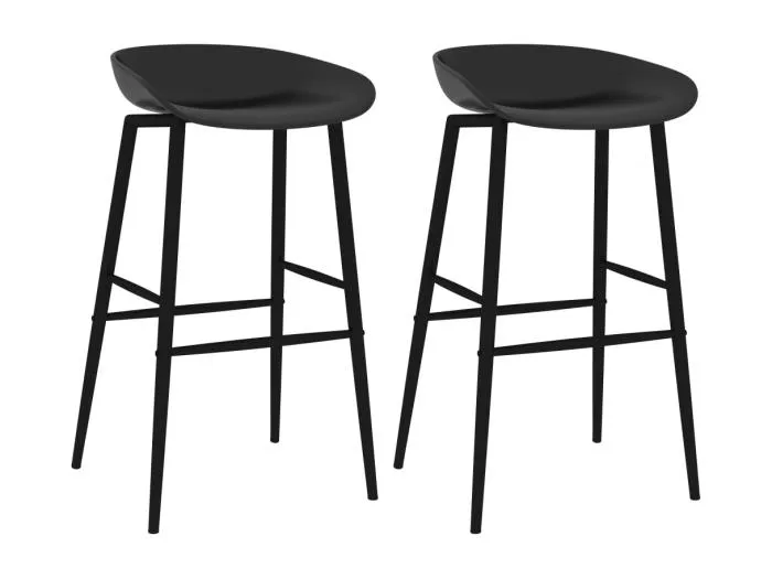 Barhocker 2 Stk. Schwarz