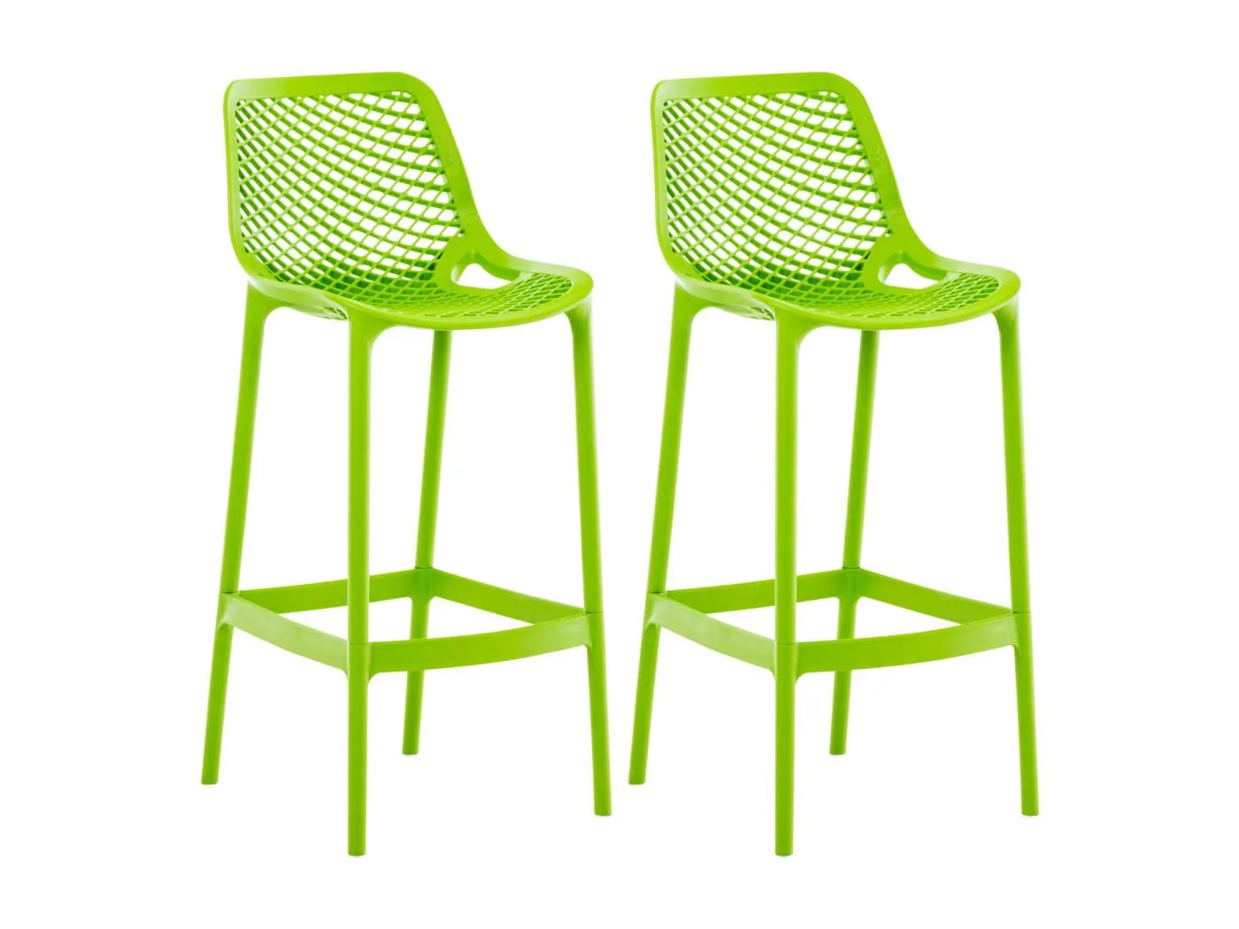 2er Set Barhocker - Kunststoff - grün - Air