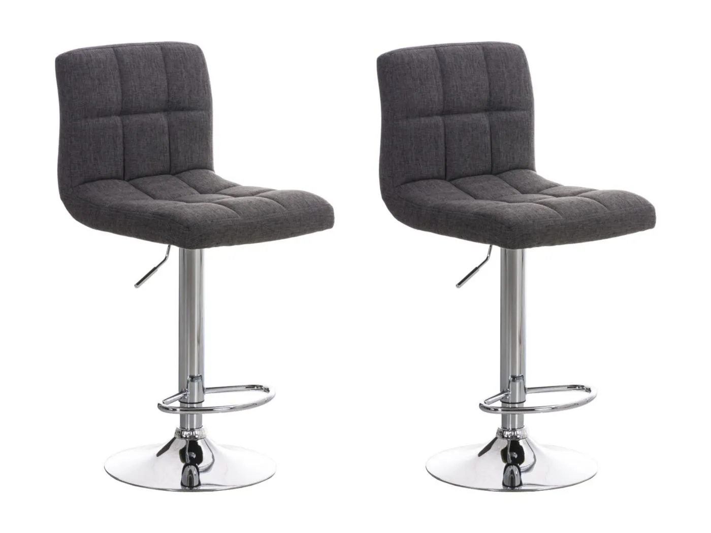 2er Set Barhocker - Stoff - hellgrau - Peru