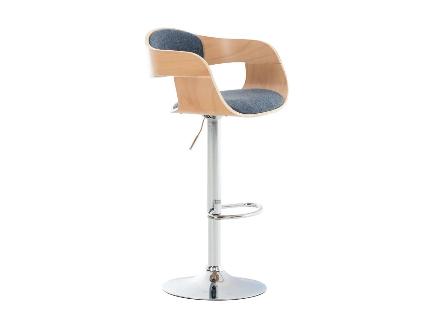 Barhocker - Stoff - natura/blau - Kingston