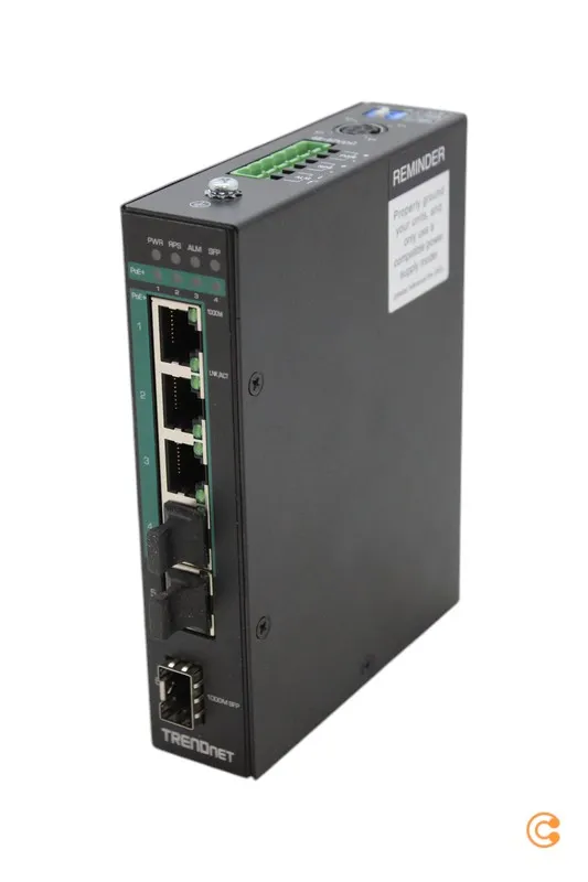 Tren Dnet Ti Pg541 Netzwerk Switch 4 X 10/100/1000 Po E+ Router Siehe Text/Foto B-Ware