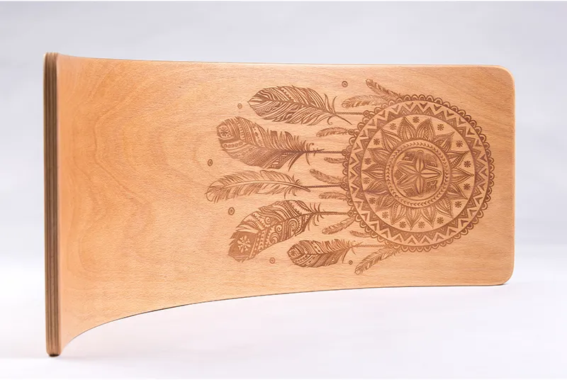 Utukutu Rockerboard - Wackelbrett für Kinder, Buche Natural mit verschiedenen Gravuren