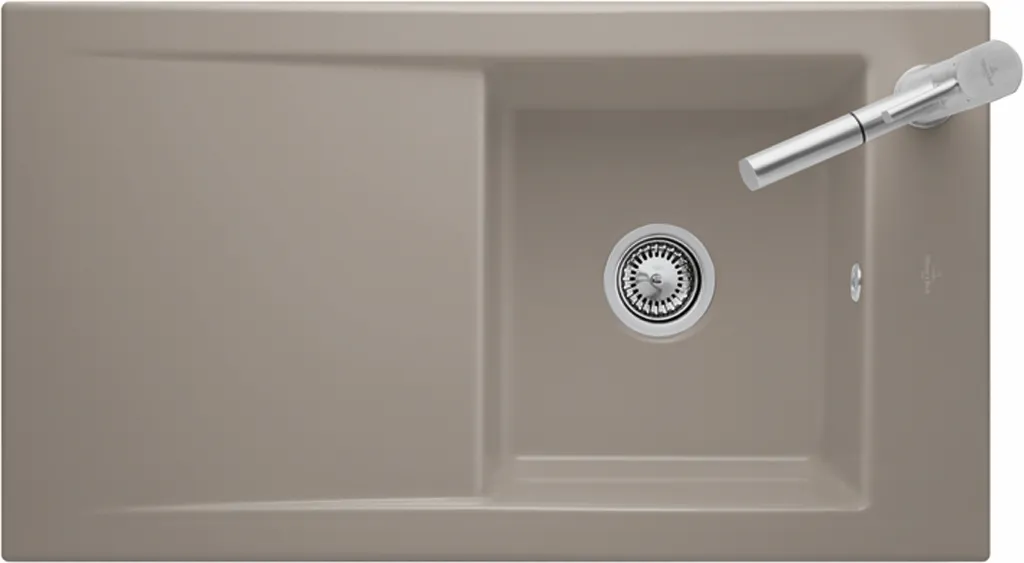 Villeroy & Boch Einbau-Küchenspülbecken „Timeline“ 50 900 × 510 × 220 mm in Almond